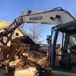 Residential home demolition in Pawtucket, RI.