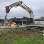 Demolition of a Providence Water facility in Cranston, RI.