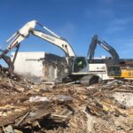 Demolition of Metacomet Country Club clubhouse in East Providence, RI